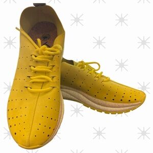 OTBT Alstead Canary Yellow Perforated Comfort Sneakers Women’s Size 9.5